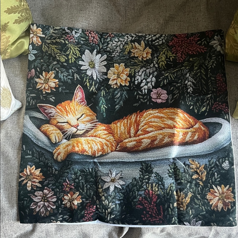 Pillow cat cover Cover only pillow not included NWT